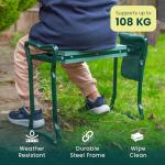 Garden Kneeler Seat with Tool Bag and Handles