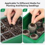 10-Pack Reusable Seed Trays with Lids for Gardening