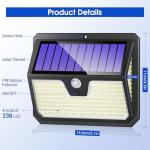 Solar Motion Sensor Lights for Outdoor Safety (4 Pack)