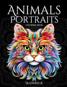 Animal Portraits Coloring Book for Relaxation