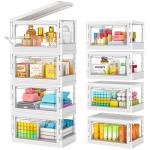 8 Pack Stackable Storage Boxes with Lids
