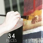 Portable Acrylic Paint Set with Easel and Canvas