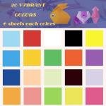 Colorful Double-Sided Origami Paper Pack