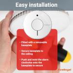 FireAngel 10-Year Battery Smoke Alarm with Test Button