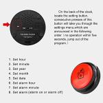 Talking Button Alarm Clock for Seniors and Visually Impaired