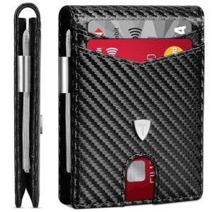 Slim RFID Blocking Carbon Fiber Wallet with Gift Box