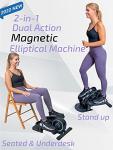 Under Desk Elliptical Exerciser with Adjustable Resistance