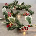 Battery-Operated 2M Berry & Leaf Garland