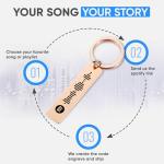 Personalized Spotify Code Keyring – Custom Music Gift