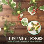 Battery-Operated 2M Berry & Leaf Garland