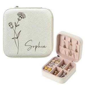 Personalised Travel Jewellery Box for Women