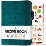 Personalized Blank Family Recipe Book – Dark Teal
