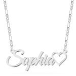 Personalized Name Necklace with Heart Charm