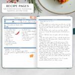 Personalized Blank Family Recipe Book – Dark Teal