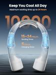 Rechargeable 10,000mAh Neck Fan for Any Occasion