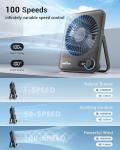 Quiet USB Mini Desk Fan with LED Display