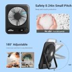 Quiet USB Mini Desk Fan with LED Display