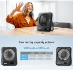 Quiet USB Mini Desk Fan with LED Display