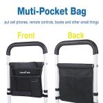 Adjustable Bed Rails with Safety Handle and Bag