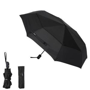 Compact Windproof Travel Umbrella - Black