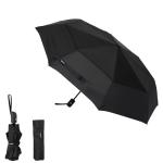 Compact Windproof Travel Umbrella - Black