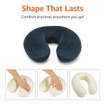 Memory Foam Travel Neck Pillow with Carrying Strap