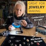 Hands-Free 30X Magnifying Glass with LED Lights