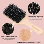 Sosoon Boar Bristle Paddle Hairbrush with Comb