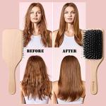 Sosoon Boar Bristle Paddle Hairbrush with Comb