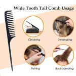 Sosoon Boar Bristle Paddle Hairbrush with Comb