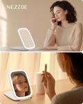 Portable LED Travel Makeup Mirror with Touch Screen