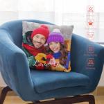 Personalized Velvet Photo Cushion Cover for Couples