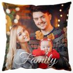 Personalized Velvet Photo Cushion Cover for Couples