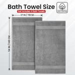 Soft Cotton Bath Towel Set of 4 - Charming Grey