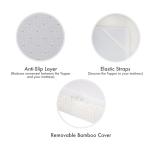 5cm Thick Panda Bamboo Mattress Topper - Hypoallergenic Support