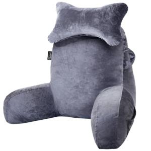 Cozy Reading Pillow with Arm Support and Pockets