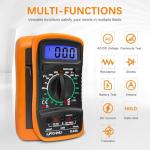 Digital Multimeter with LCD Display and Leads