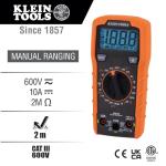 Klein Tools MM325 Digital Multimeter for Voltage Testing