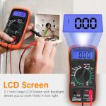 Digital Multimeter with LCD Display and Leads