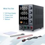 Adjustable 0-30V DC Power Supply with USB Quick-Charge