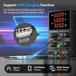 Jesverty Adjustable DC Power Supply 0-60V 5A