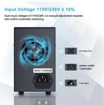 Adjustable 0-30V DC Power Supply with USB Quick-Charge