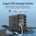 Jesverty 0-120V Variable DC Power Supply with USB