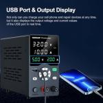 Variable DC Power Supply with USB Fast Charging