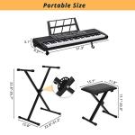 GLARRY 61 Keys Portable Keyboard Piano Set