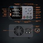 30V 10A DC Bench Power Supply with USB Quick Charge