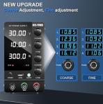 30V 10A Adjustable DC Bench Power Supply w/USB