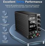 30V 10A Adjustable DC Bench Power Supply w/USB