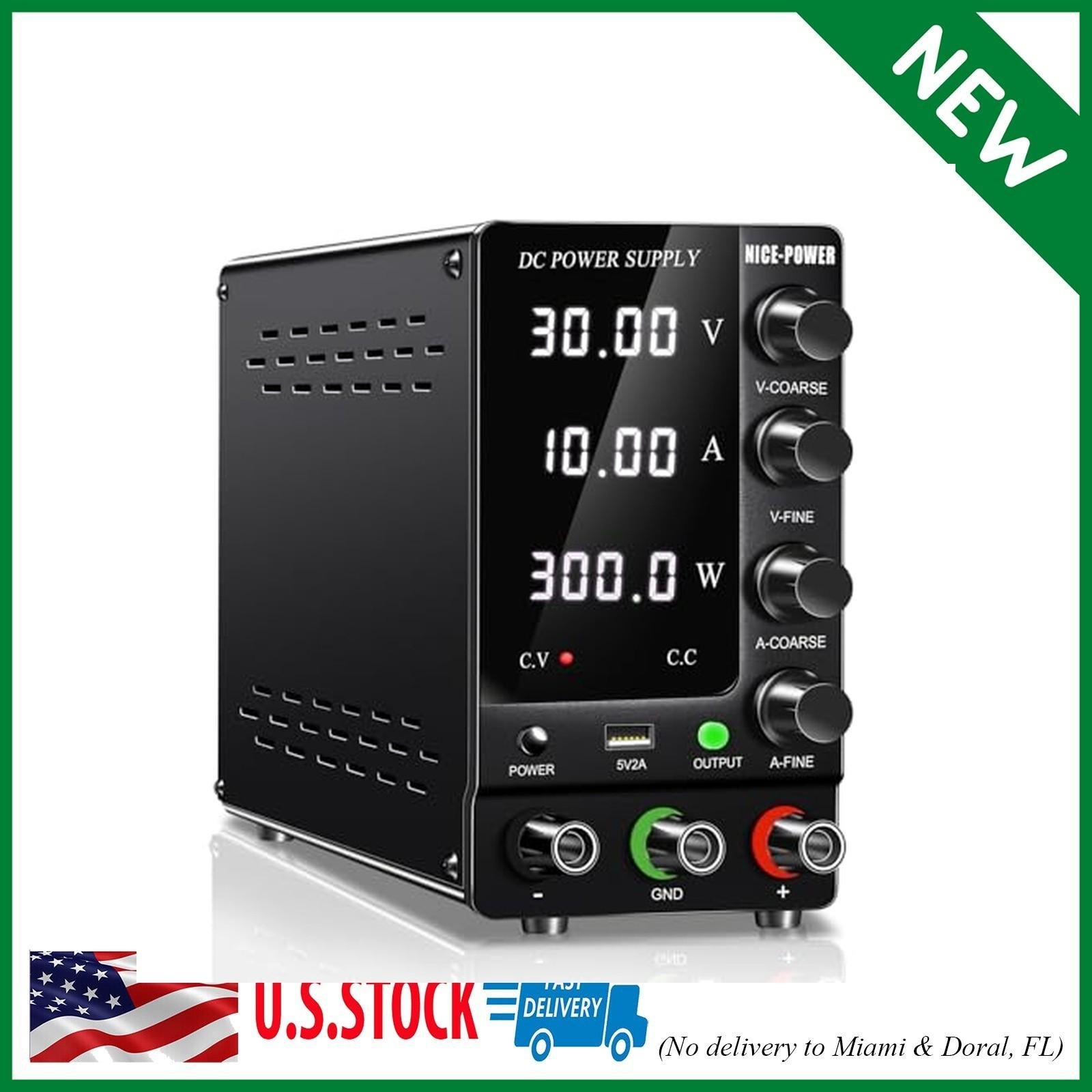 30V 10A Adjustable DC Bench Power Supply