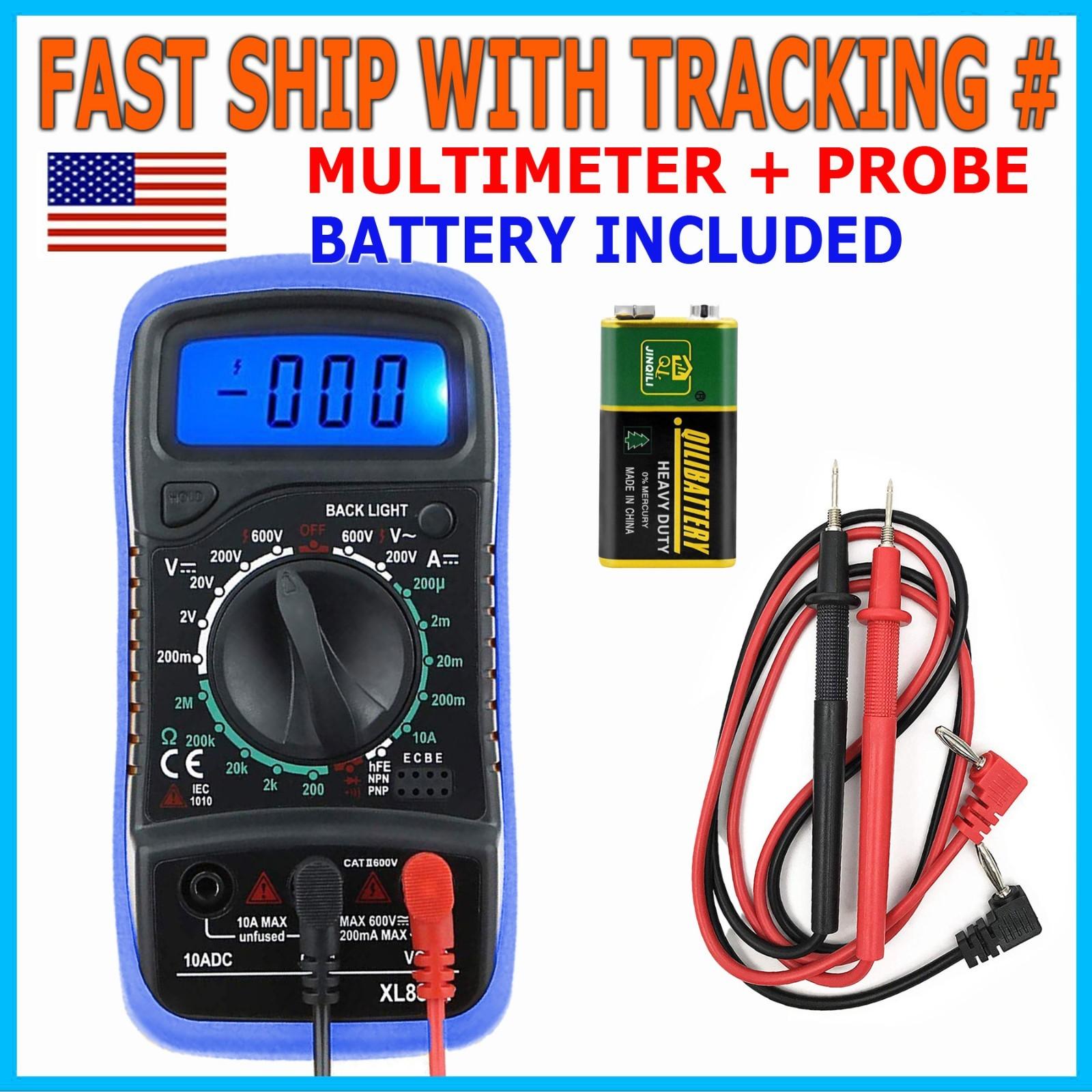 Digital Multimeter AC DC Volt and Amperage Tester